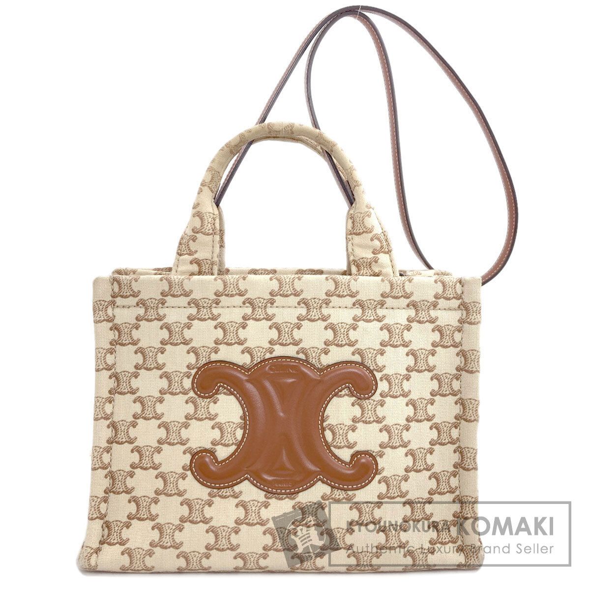 CELINE セリーヌ カバタイス トリオンフ 2WAY ハンドバッグ キャンバス