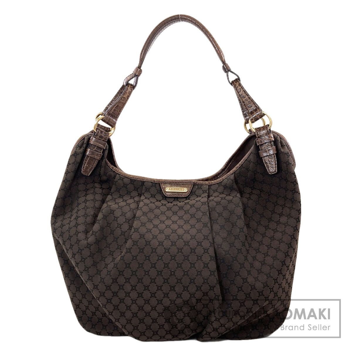 CELINE セリーヌ ワンショルダー マカダム柄 ショルダーバッグ キャンバス レディース [中古]