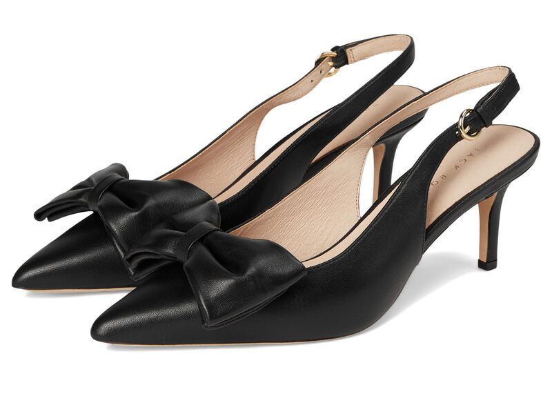 ジャックロジャース レディース シューズ ヒール Jack Rogers Maclean Bow Sling Nappa Black ブラック