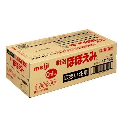 訳あり 明治ほほえみ(780g×8缶) ケース販売 1ケース (箱開封跡あり 缶 