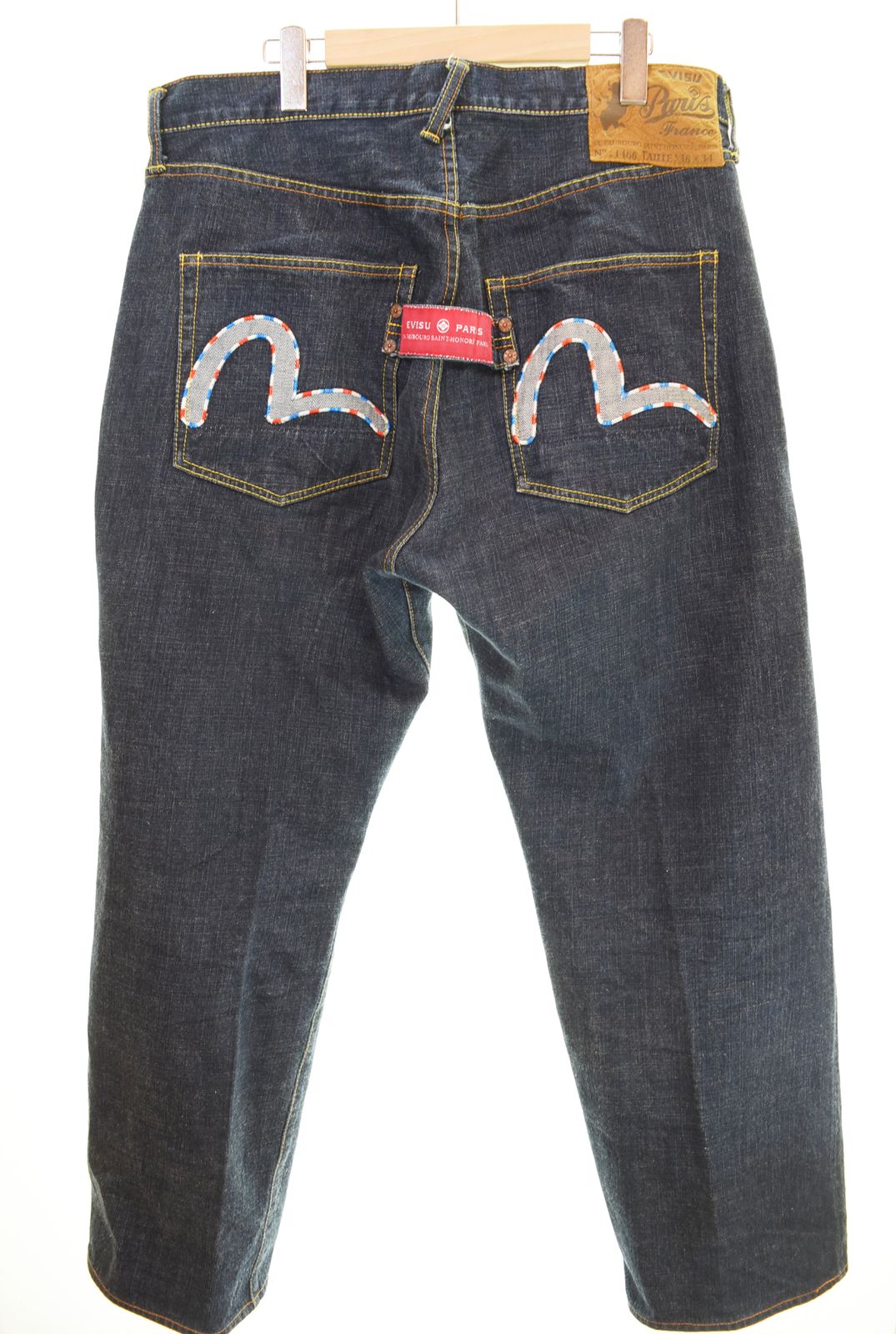 エヴィス EVISU パリス デニム ジーパン カモメ刺繍 デニム ブルー 36