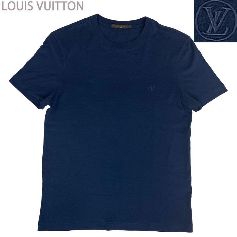 LOUIS VUITTON ルイ・ヴィトン　サークルLV刺繍Tシャツ 中古】LOUIS VUITTON ルイ・ヴィトン LVサークルロゴ刺繍 クルーネック