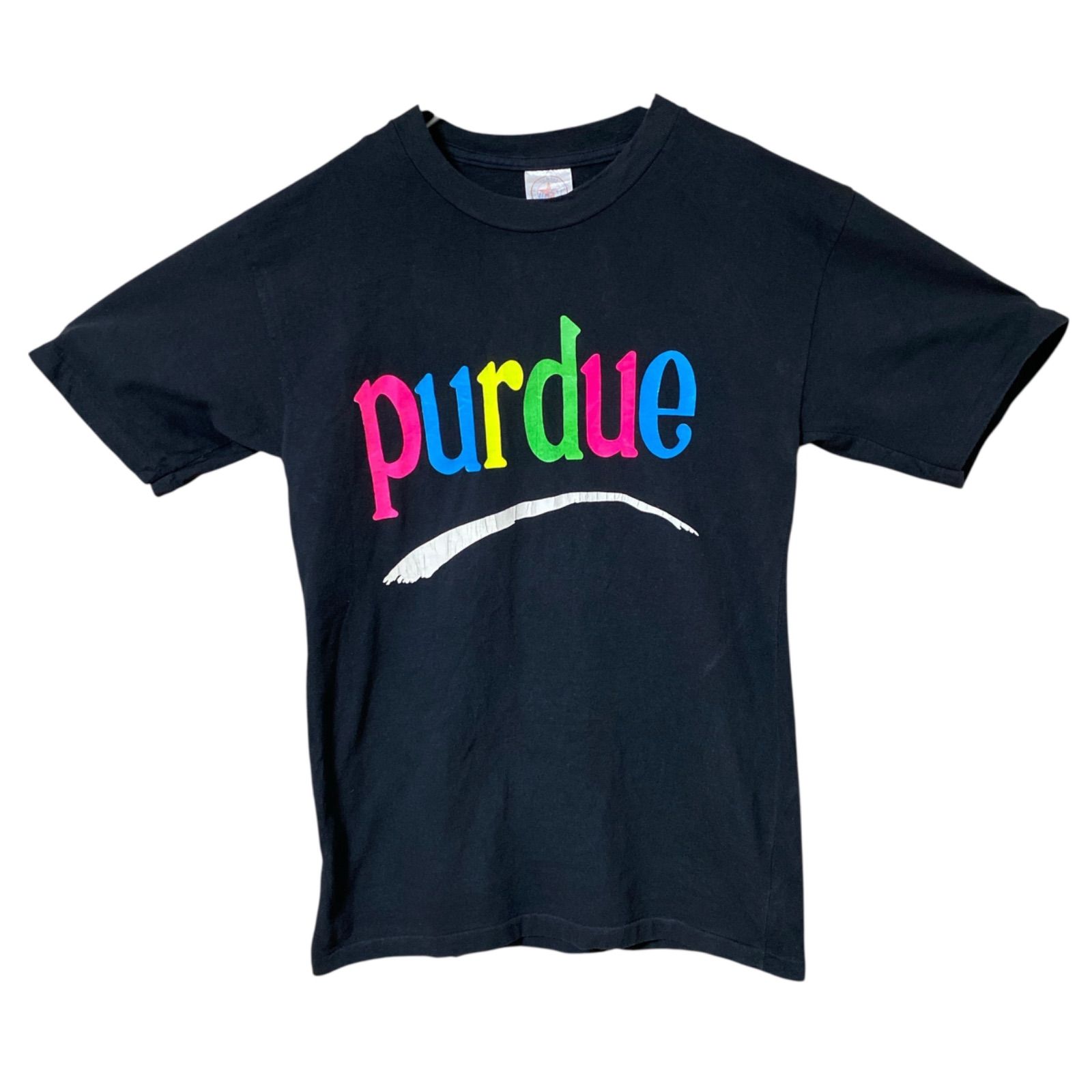 CHM 90s Purdue University ロゴ Tシャツ USA製 シングルステッチ ブラック メンズ レディース ユニセックス 古着