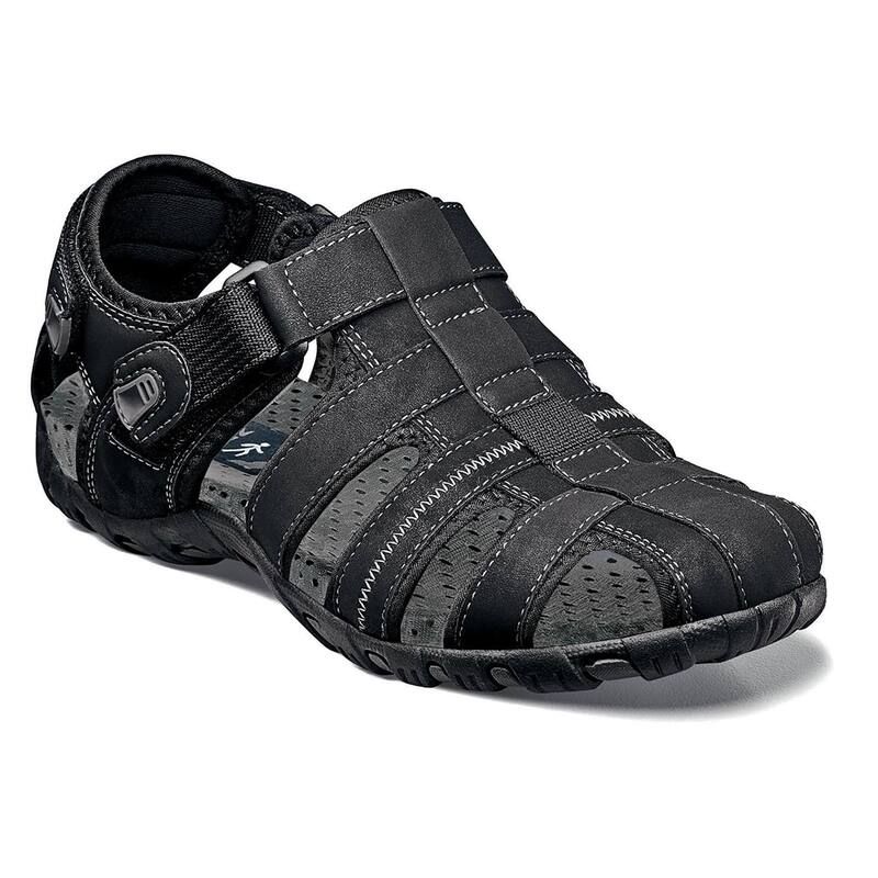 ノンブッシュ メンズ シューズ サンダル Nunn Bush Rio Bravo Mens Fisherman Sandals Black ブラック