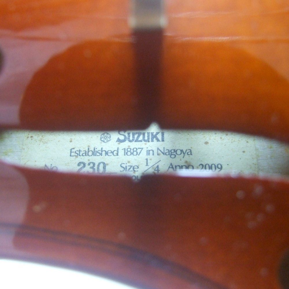 鈴木バイオリン 1/4 No.230 キッズ用 分数 2009年 ケース SUZUKI弓