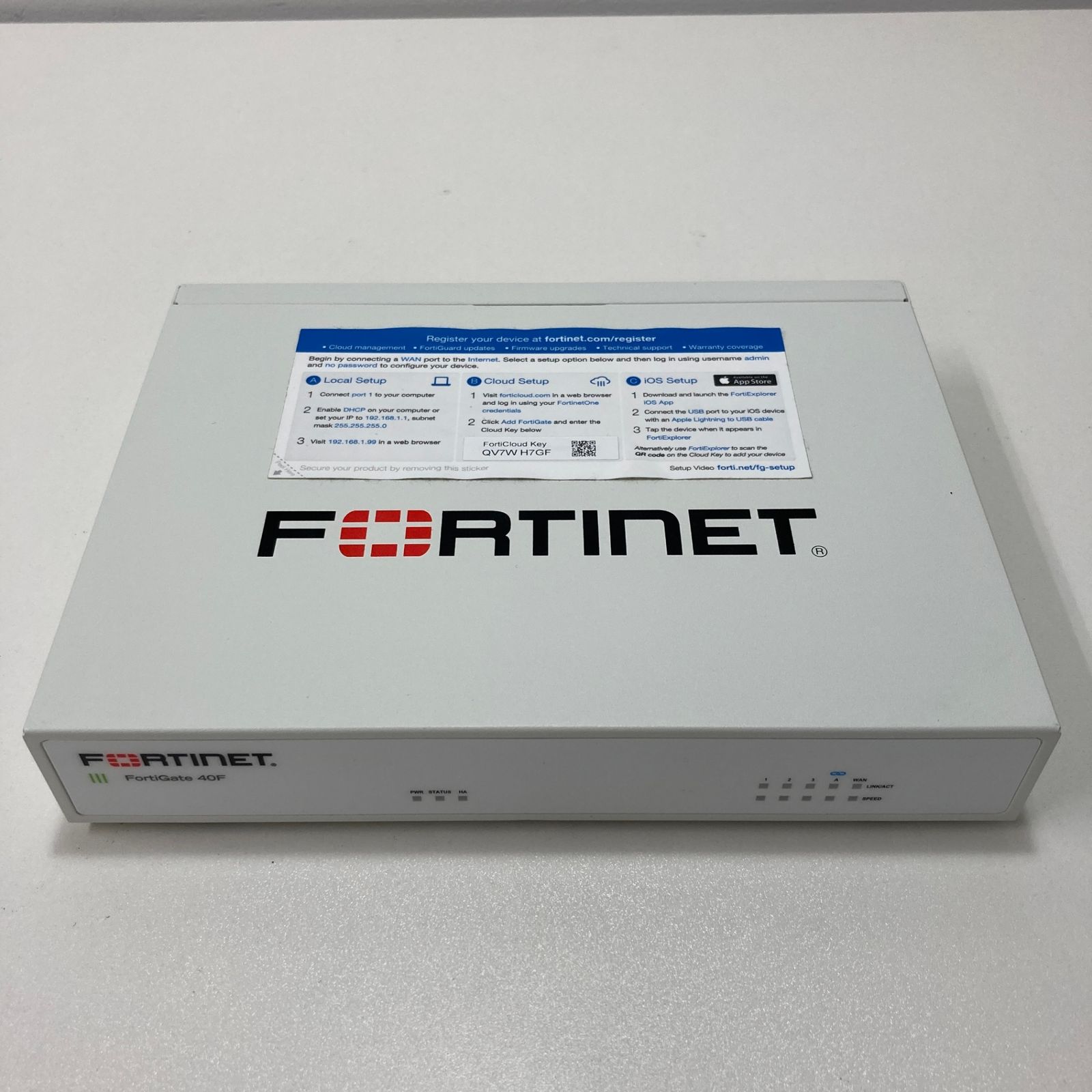 【中古】FortiGate40F(初期化済み・7日間保証)