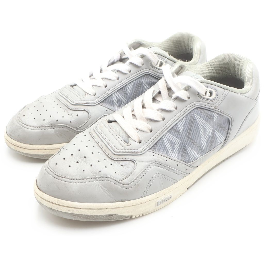Christian Dior クリスチャンディオール B27 CD ダイヤモンド柄 レザー ローカット スニーカー グレー 3SN272ZPP_H868 Christian Dior (クリスチャンディオール) B27 CD ダイヤモンド柄