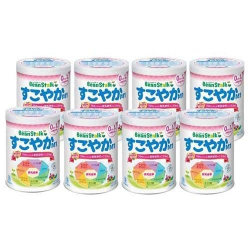 訳あり ビーンスタークすこやかM1(800g×8缶) ケース販売 1ケース (箱開封跡あり 缶へこみ) 粉ミルク【北海道/沖縄/離島発送不可】