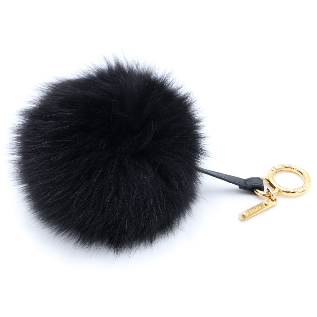 FENDI (フェンディ) ファー ポンポン バッグチャーム キーホルダー