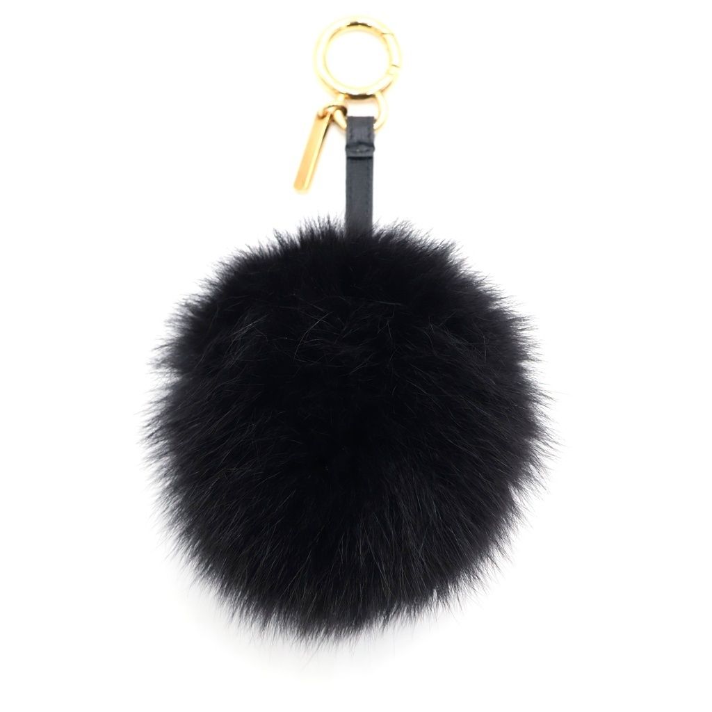 FENDI (フェンディ) ファー ポンポン バッグチャーム キーホルダー