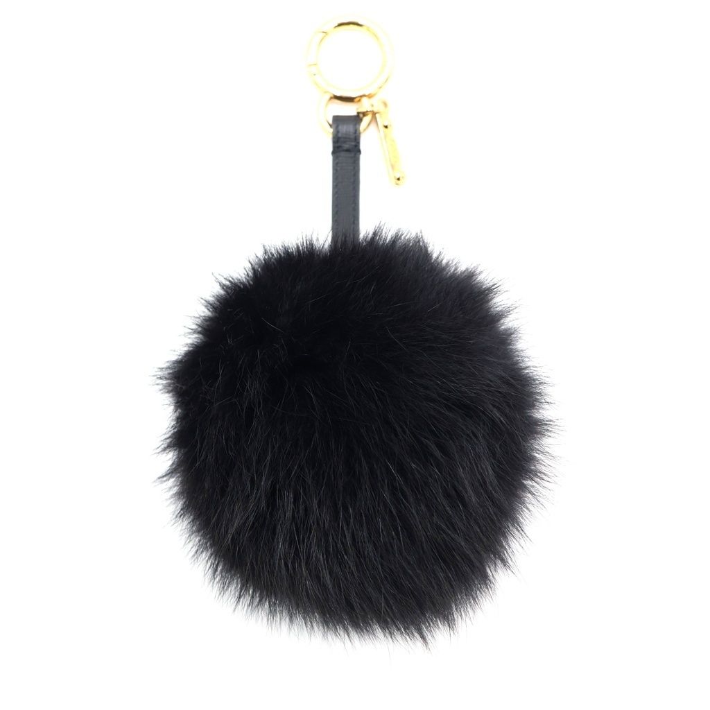 FENDI (フェンディ) ファー ポンポン バッグチャーム キーホルダー