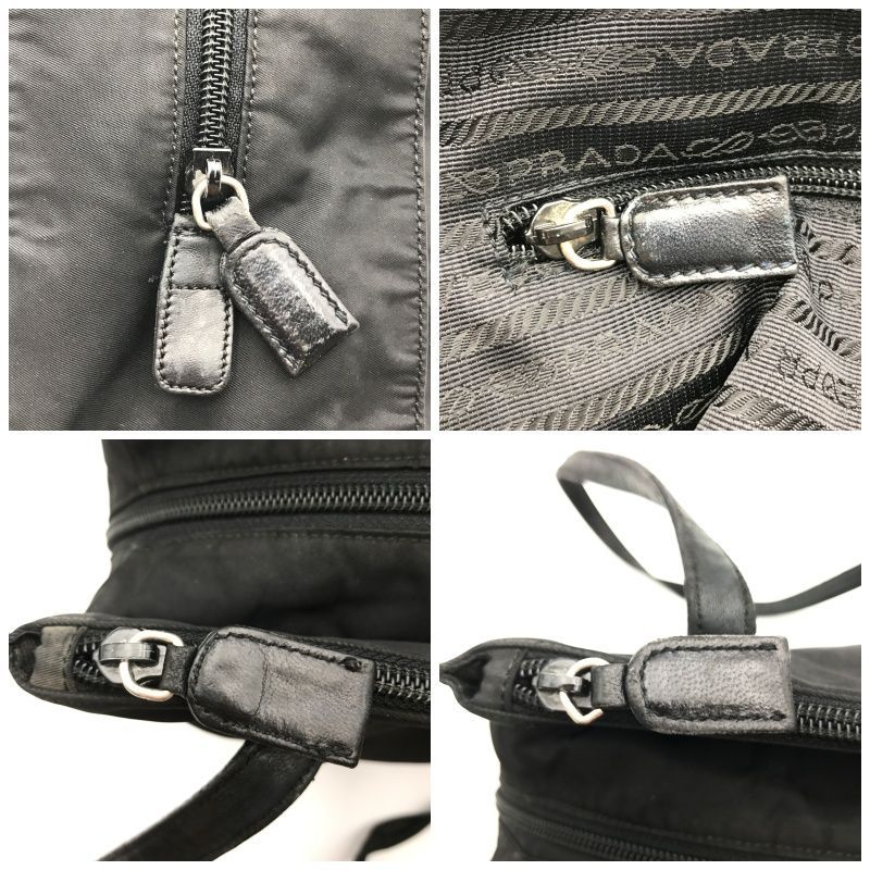PRADA プラダ ショルダーバッグ 三角ロゴ テスートナイロン×レザー