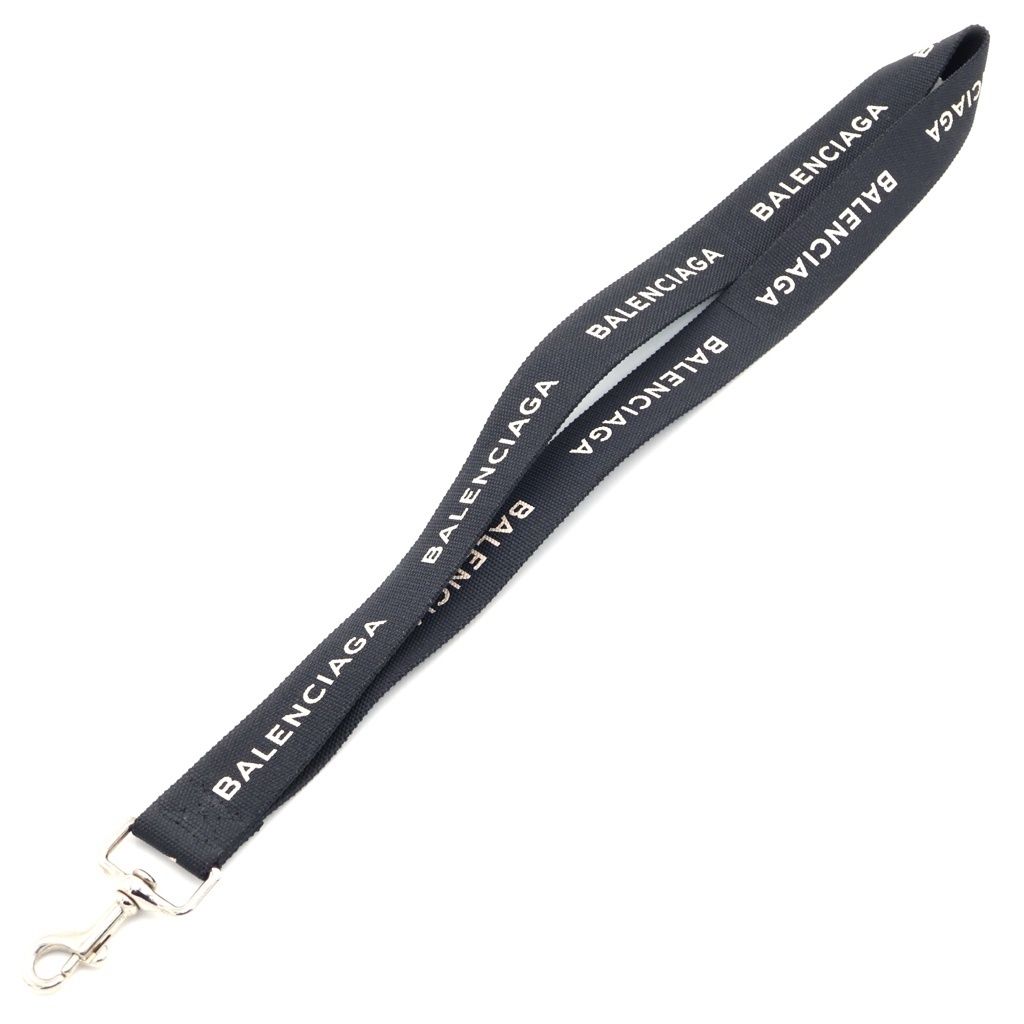 バレンシアガ　ネックストラップ　アクセサリー　ランヤード　キーケース BALENCIAGA (バレンシアガ) ロゴ ランヤード キーリング ネック