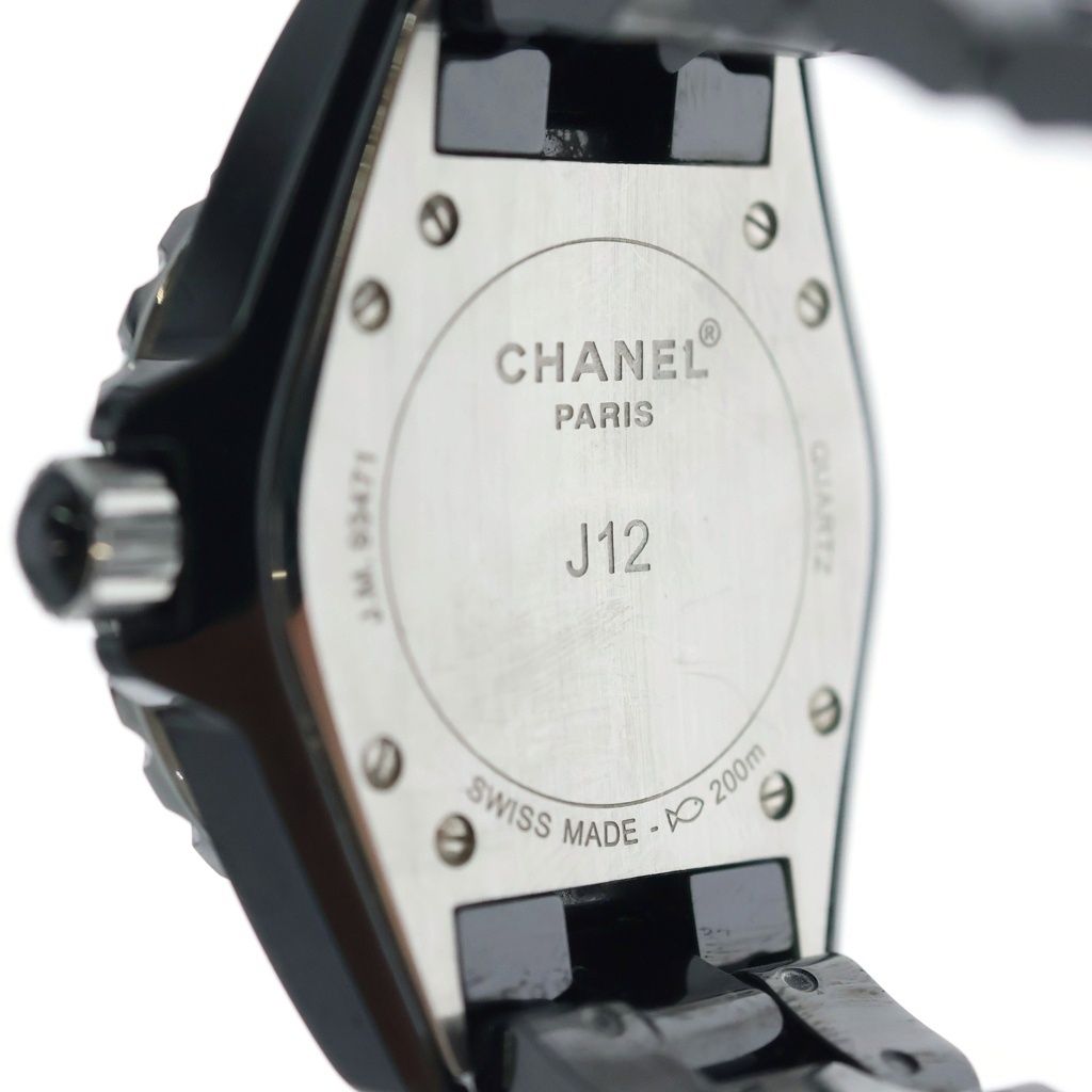 CHANEL (シャネル) J12 12P エメラルドインデックス CE/QZ ブラック