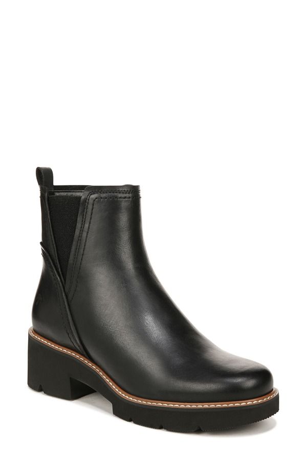 ナチュライザー レディース シューズ ブーツ・レインブーツ プラットフォーム Naturalizer Darry Waterepellent Platform Bootie Black Leather
