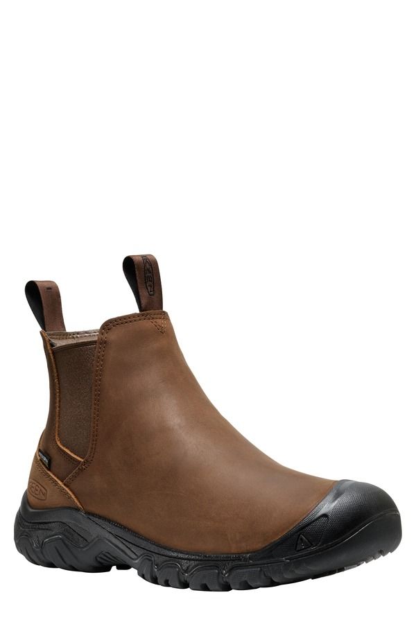 キーン メンズ シューズ ブーツ・レインブーツ チェルシーブーツ チェルシー KEEN Anchorage IV Waterproof Chelsea Boot Dark Earth Black ブラ