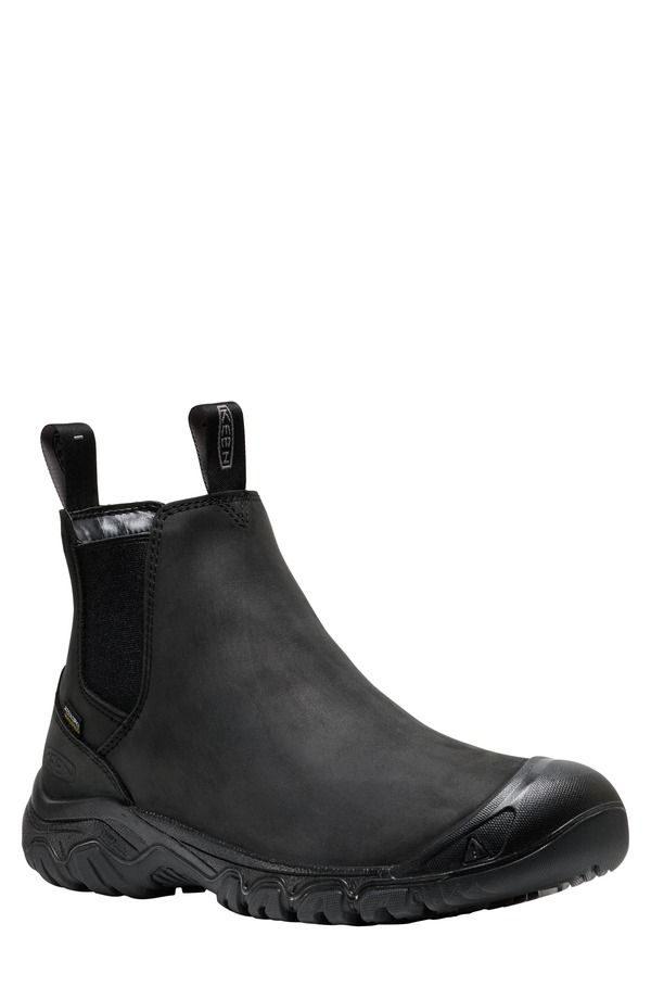 キーン メンズ シューズ ブーツ・レインブーツ チェルシーブーツ チェルシー KEEN Anchorage IV Waterproof Chelsea Boot Black Black ブラック