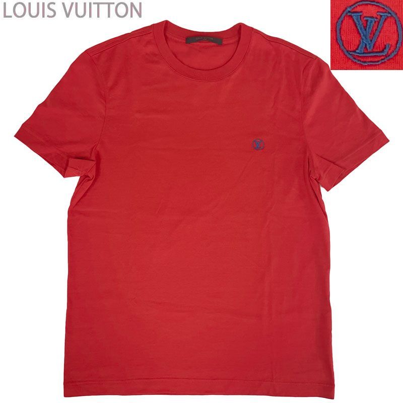 LOUIS VUITTON ルイ・ヴィトン　サークルLV刺繍Tシャツ 中古】LOUIS VUITTON ルイ・ヴィトン LVサークルロゴ刺繍 クルーネック