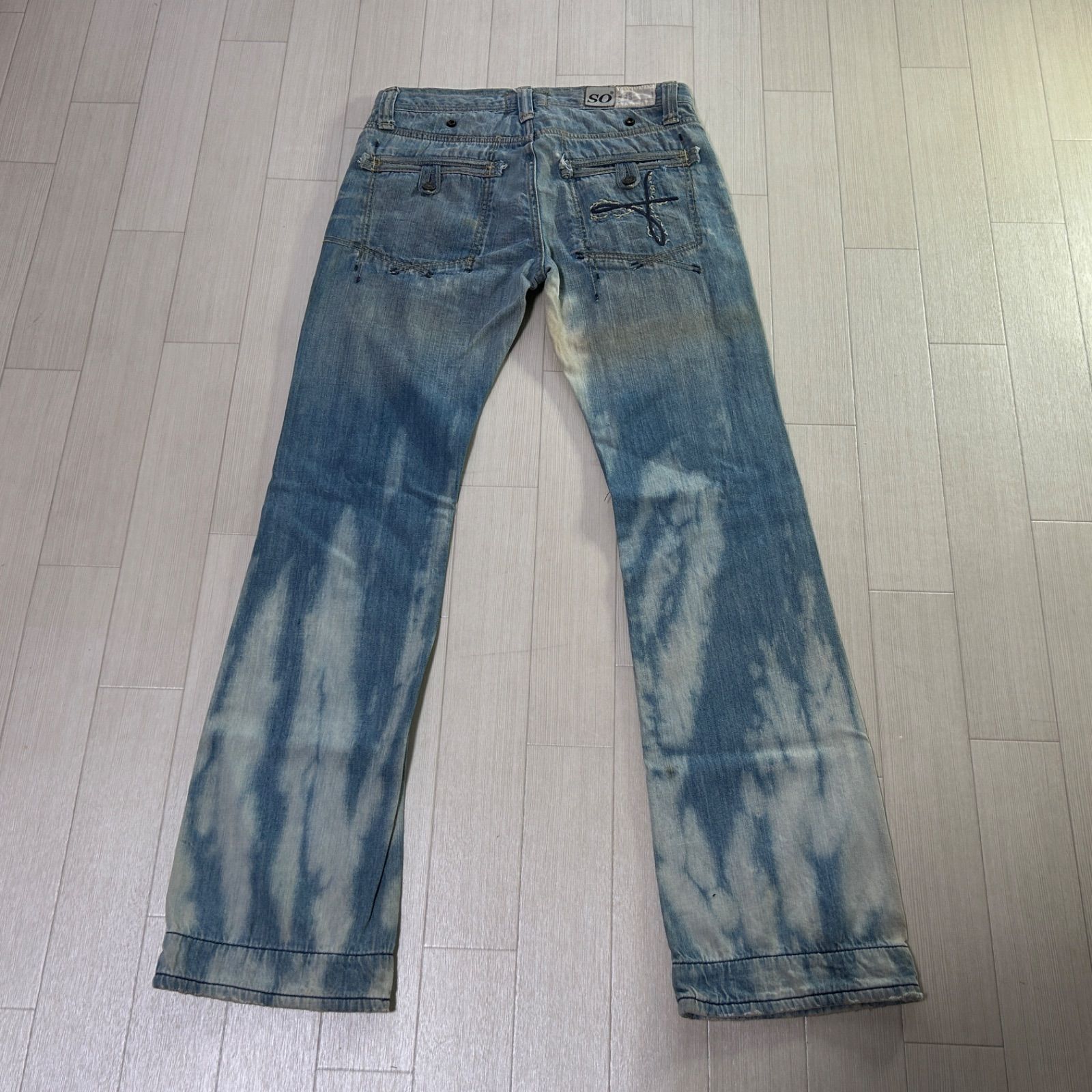 TAVERNITI SO JEANS LENNY ダメージ加工 Y2K デニムパンツ W32【古着 