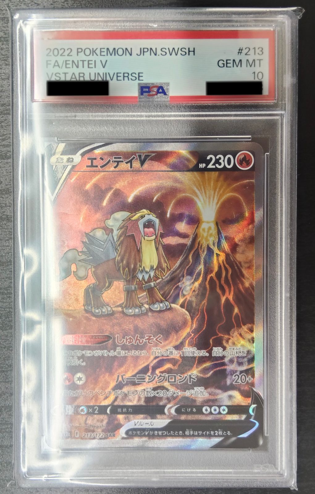 PSA10】エンテイV SAR VSTARユニバース s12a 213/172 Entei Japanese