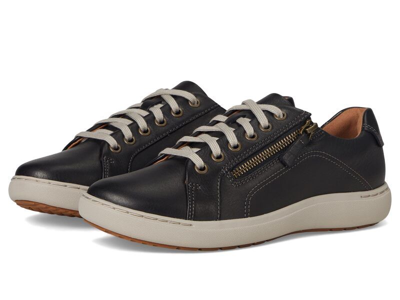 クラークス レディース シューズ スニーカー レース Clarks Nalle Lace Black Leather ブラック