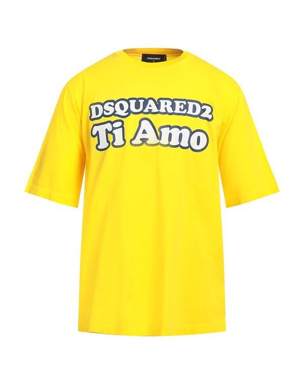 ディースクエアード メンズ トップス Tシャツ DSQUARED2 Ｔシャツ Yellow イエロー