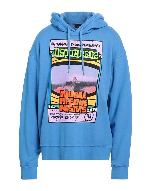 ディースクエアード メンズ アウター パーカー・スウェット DSQUARED2 パーカー Light Blue ブルー