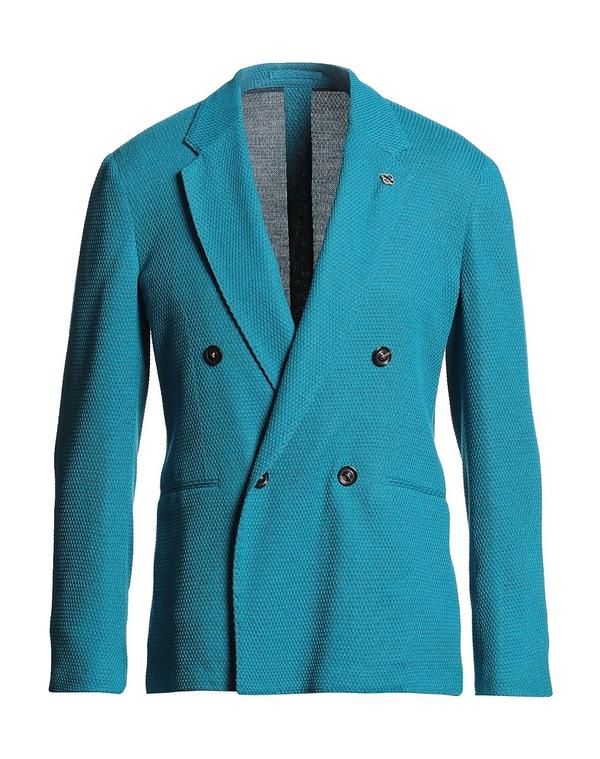 ラルディーニ メンズ アウター ジャケット・ブルゾン LARDINI テーラードジャケット Deep Teal ティール