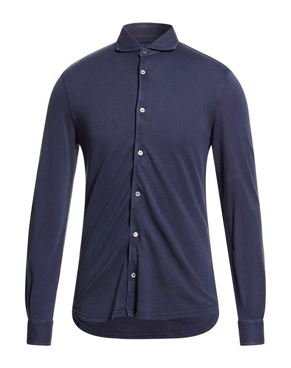 フェデーリ メンズ トップス シャツ FEDELI 無地シャツ Navy ネイビー