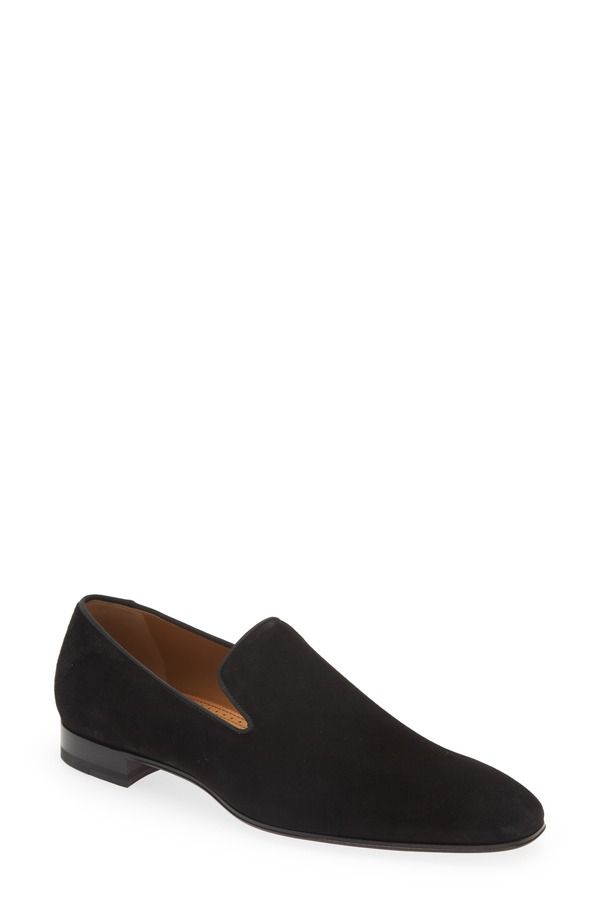 クリスチャン・ルブタン メンズ シューズ スリッポン・ローファー Christian Louboutin Dandelion Venetian Loafer Black Suede ブラック