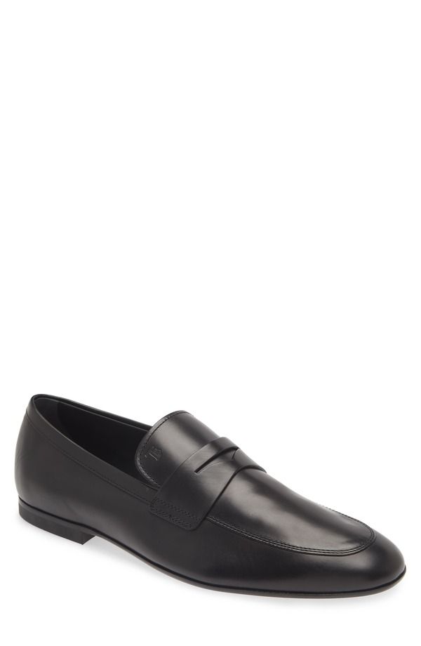トッズ メンズ シューズ スリッポン・ローファー Tods Apron Toe Loafer Nero