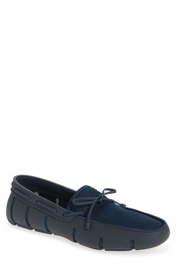 スウィムス メンズ シューズ レース ローファー Swims Braided Lace Loafer Navy ネイビー