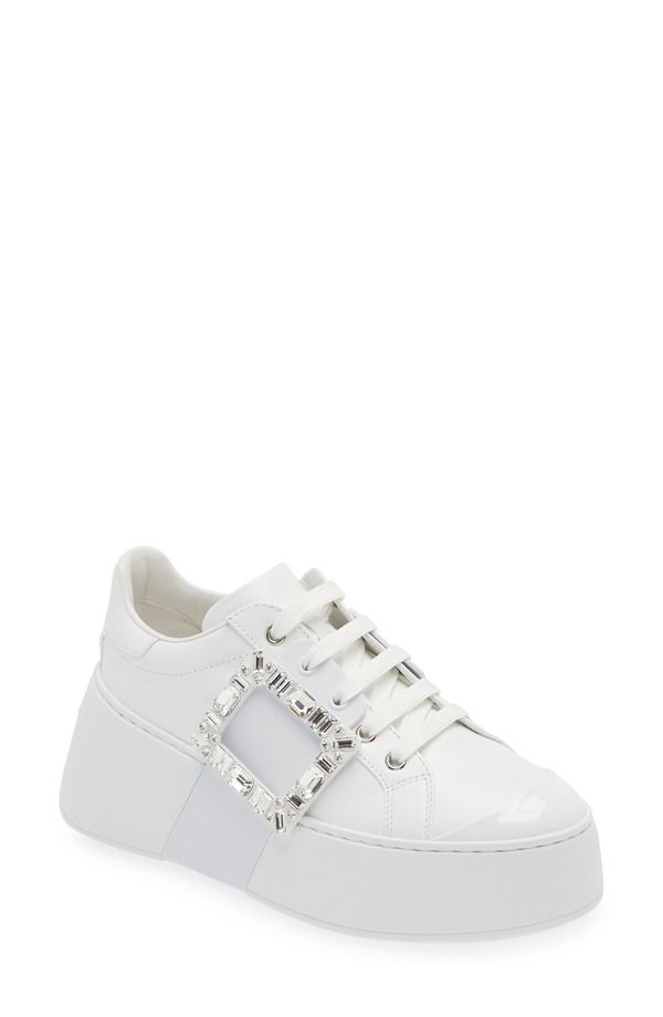 ロジェ・ヴィヴィエ レディース シューズ スニーカー プラットフォーム Roger Vivier Viv Skate Platform Sneaker Bianco