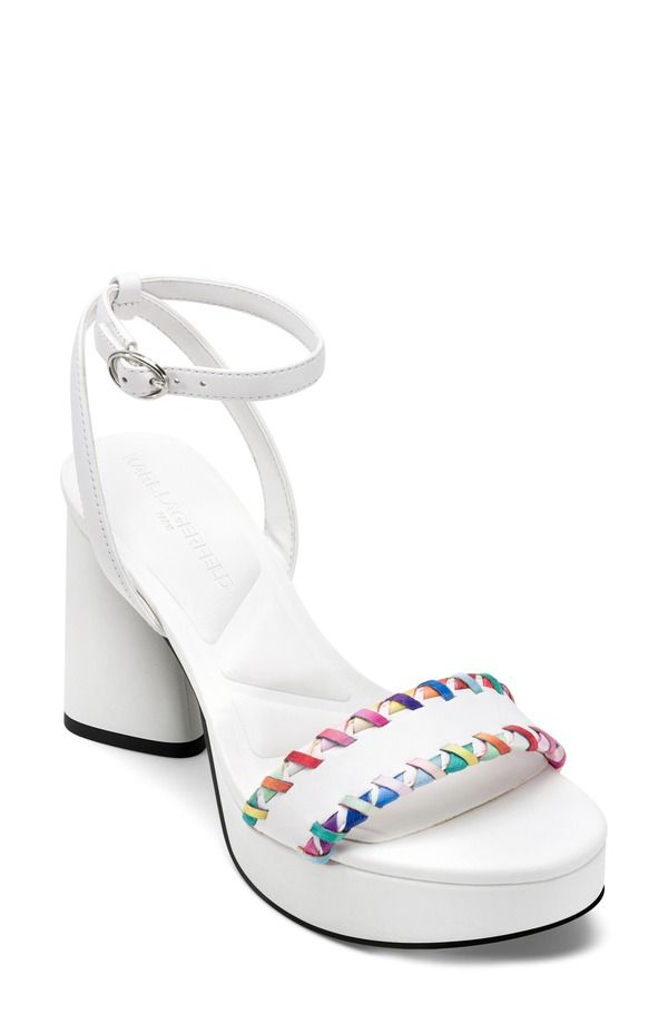カール ラガーフェルド レディース シューズ ヒール プラットフォーム サンダル アンクル KARLAGERFELD PARIS Haden Ankle Straplatform Sandal Bri