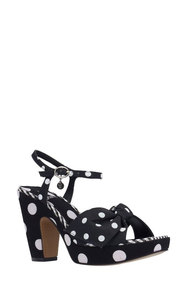 ジェイレニー レディース シューズ ヒール プラットフォーム サンダル J Rene Burkett Platform Sandal Black White ホワイト