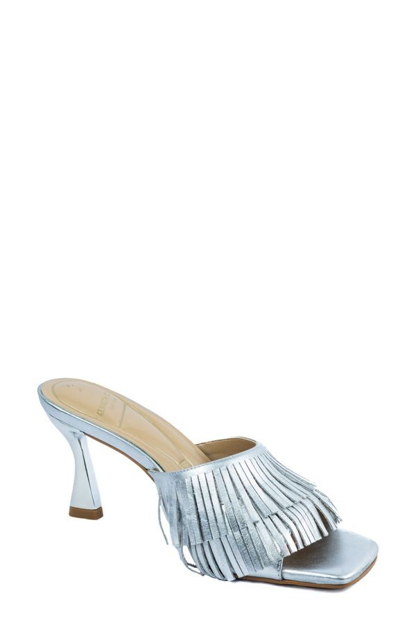 ケネスコール レディース シューズ ヒール サンダル Kenneth Cole Darby Slide Sandal Silver Leather シルバー