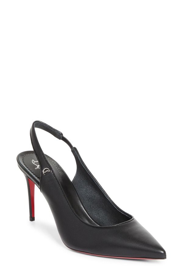 クリスチャン・ルブタン レディース シューズ パンプス Christian Louboutin Sporty Kate Slingback Pump Black Lin Black ブラック