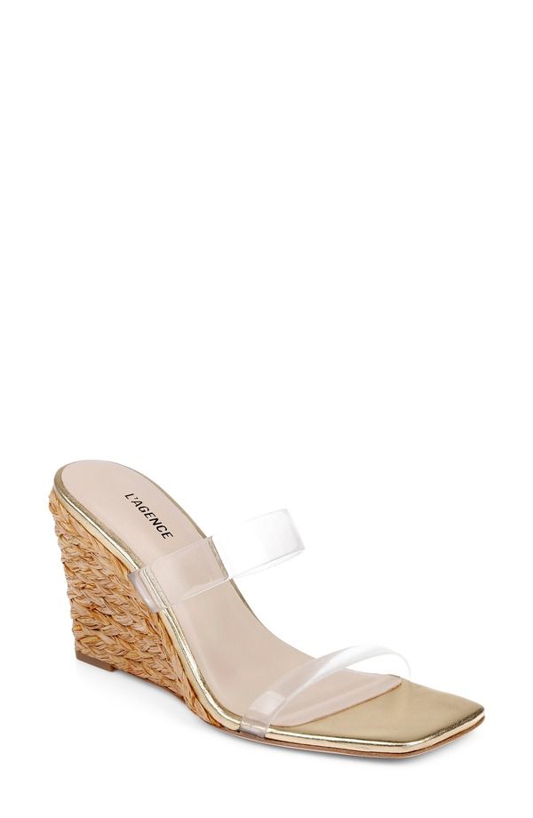 ラジャンス レディース シューズ サンダル LAGENCE Farrell Espadrille Wedge Slide Sandal Gold ゴールド