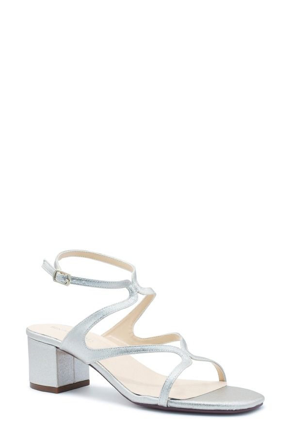 タッチアップ レディース シューズ ヒール サンダル アンクル Touch Ups Corankle Strap Sandal Wide Width Available Silver シルバー