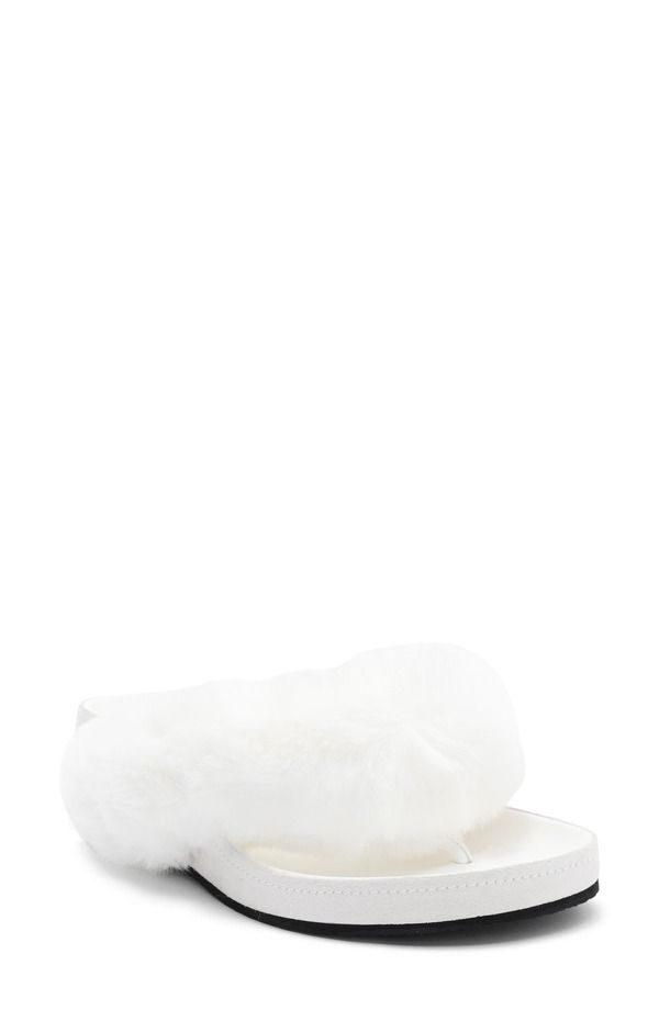 ジェフリー キャンベル レディース シューズ サンダル Jeffrey Campbell Delulu Faux Fur Flip Flop White Combo ホワイト