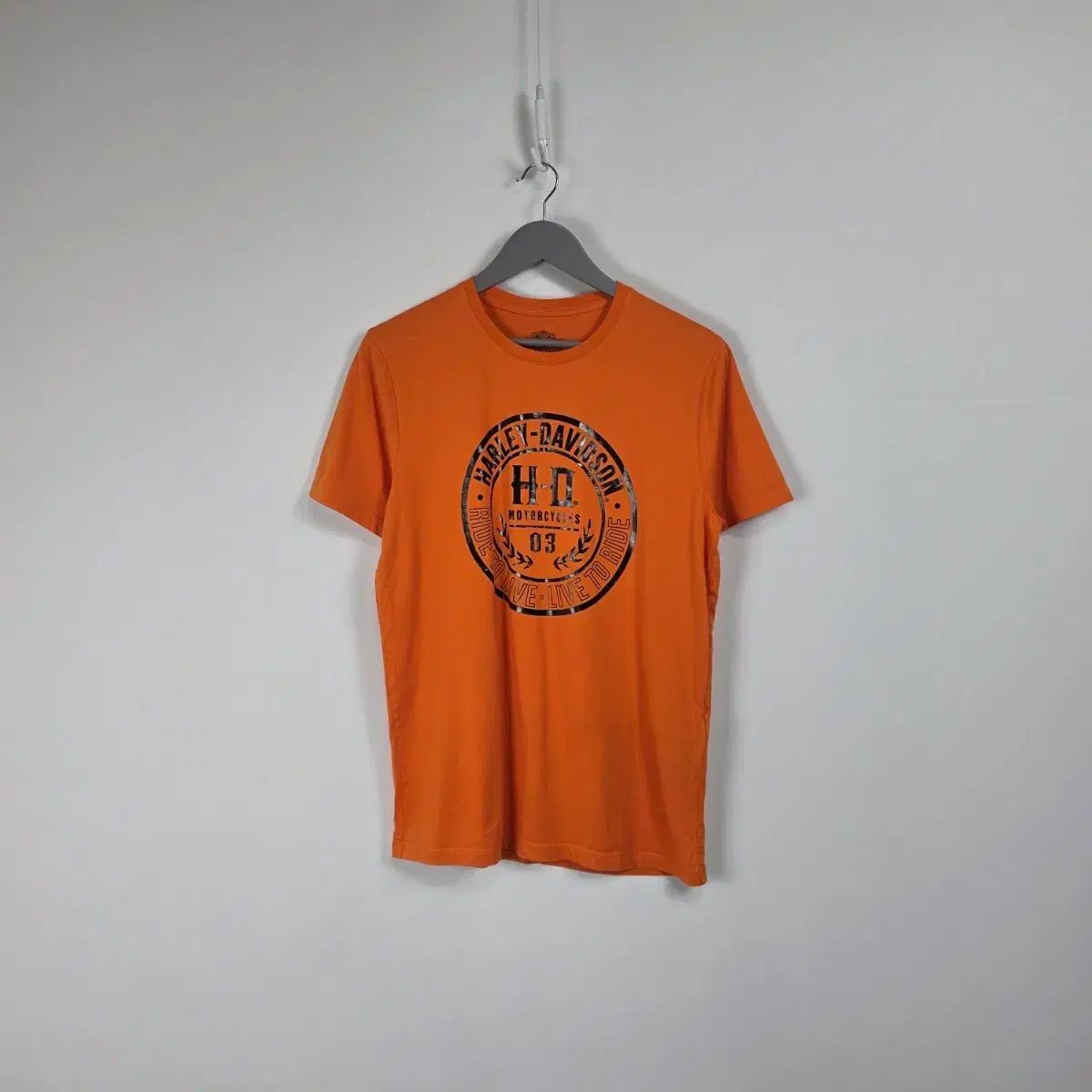 ハーレーダビッドソン 半袖 Tシャツ オレンジ メンズ 100 260702