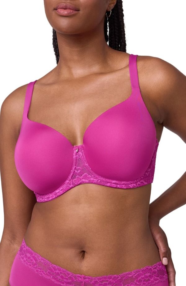 モンテル インティメイツ レディース トップス Tシャツ プラスサイズ Montelle Intimates Pure Plus Underwire TShirt Bra Passion Fruit