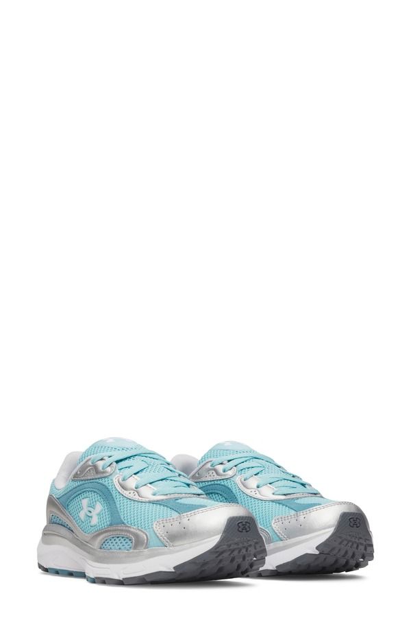 アンダーアーマー レディース シューズ スニーカー Under Armour UA Tech Runner Sneaker Blue Haze Metallic Silver ブルー
