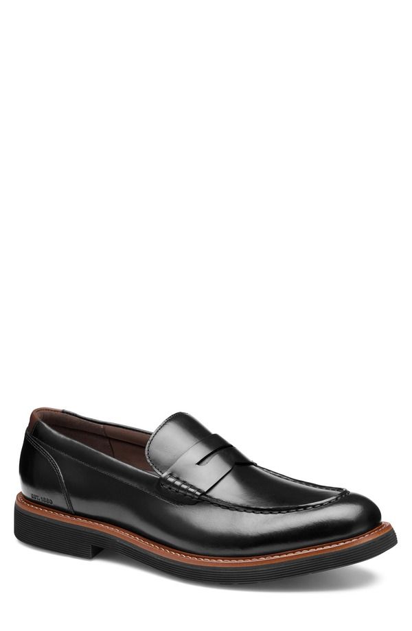ジョンストンアンドマーフィー メンズ シューズ ローファー Johnston Murphy Tyson Penny Loafer Black Full Grain ブラック