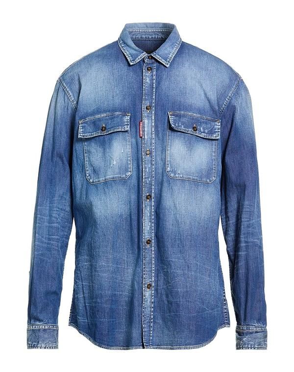 ディースクエアード メンズ トップス シャツ DSQUARED2 デニムシャツ Blue ブルー