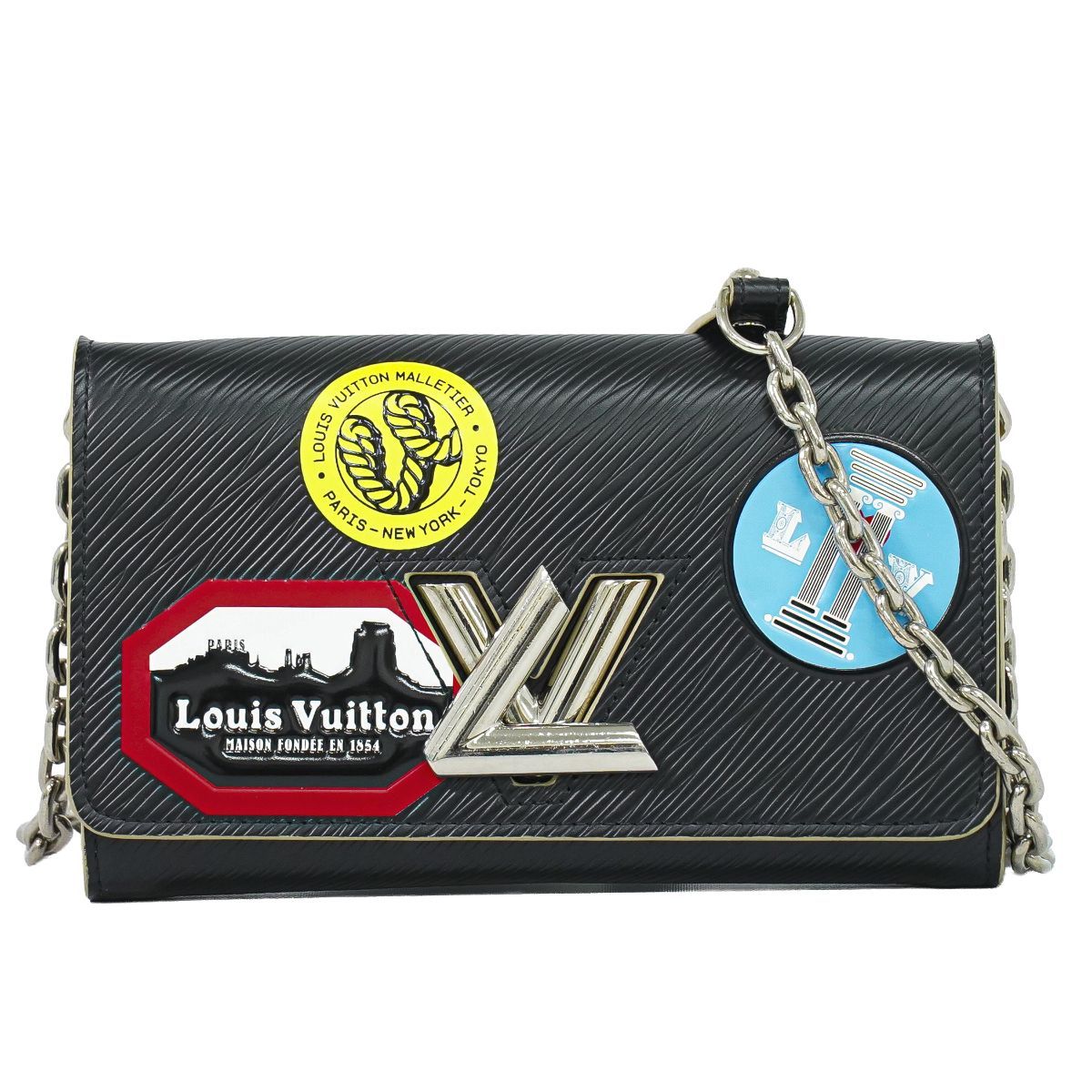 本物 ルイヴィトン LOUIS VUITTON LV ポルトフォイユ ツイストチェーン 