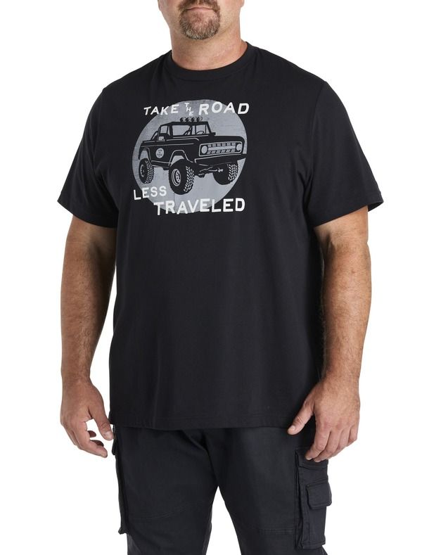 ライフイズグッド メンズ トップス Tシャツ トール グラフィック LIFE IS GOOD Big Tall Take The Road Graphic Tee Black ブラック 11,385円