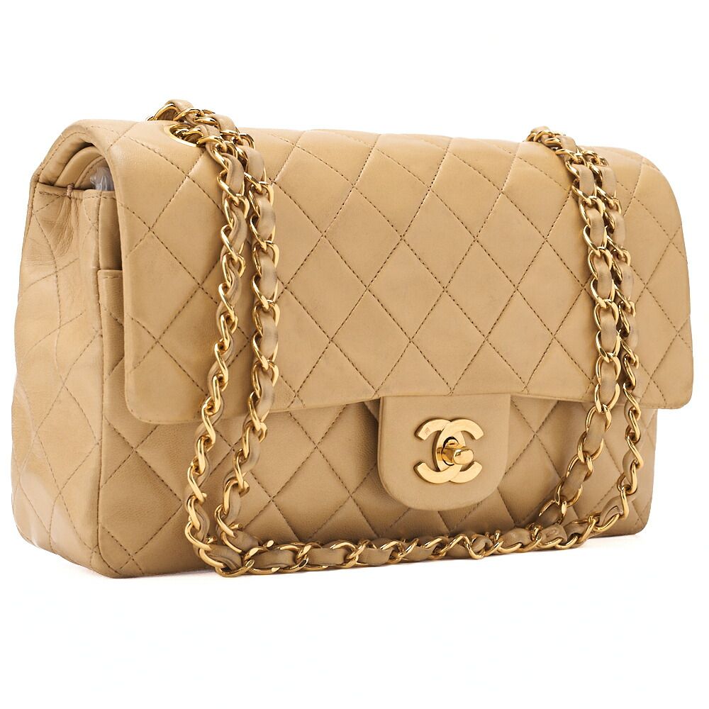 CHANEL シャネル ラムスキン マトラッセ 25cm ダブルフラップ チェーン