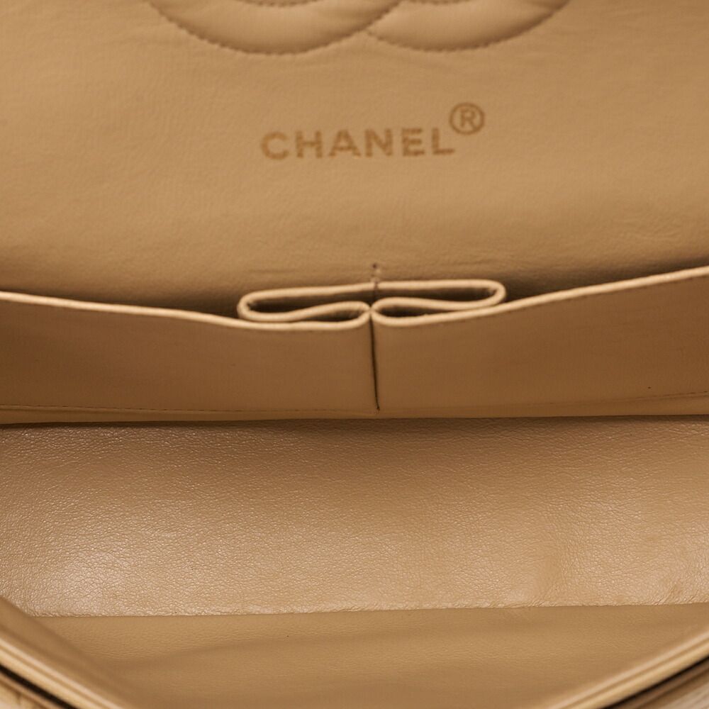CHANEL シャネル ラムスキン マトラッセ 25cm ダブルフラップ チェーン