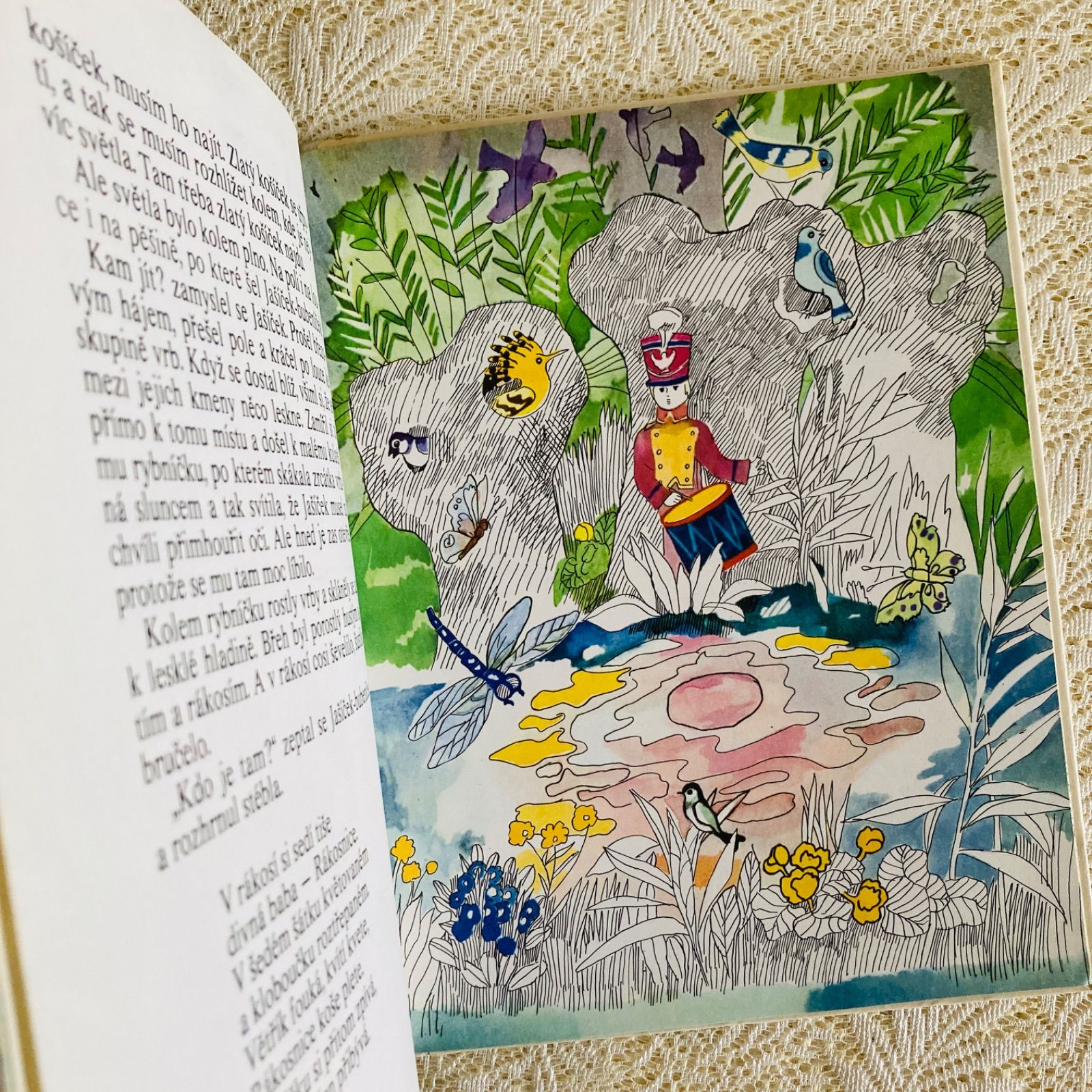 チェコ語のヴィンテージ絵本 Zlatý košíček ポーランドのおとぎ話 洋書